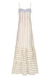 Macarena Linen Maxi Dress / lila Stripes
